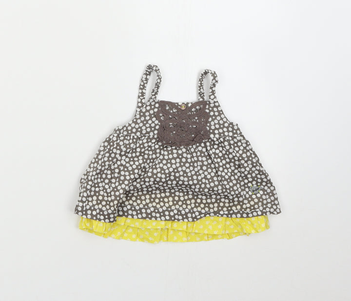 Confetti Baby Brown Polka Dot Shift Size 6-9 Months