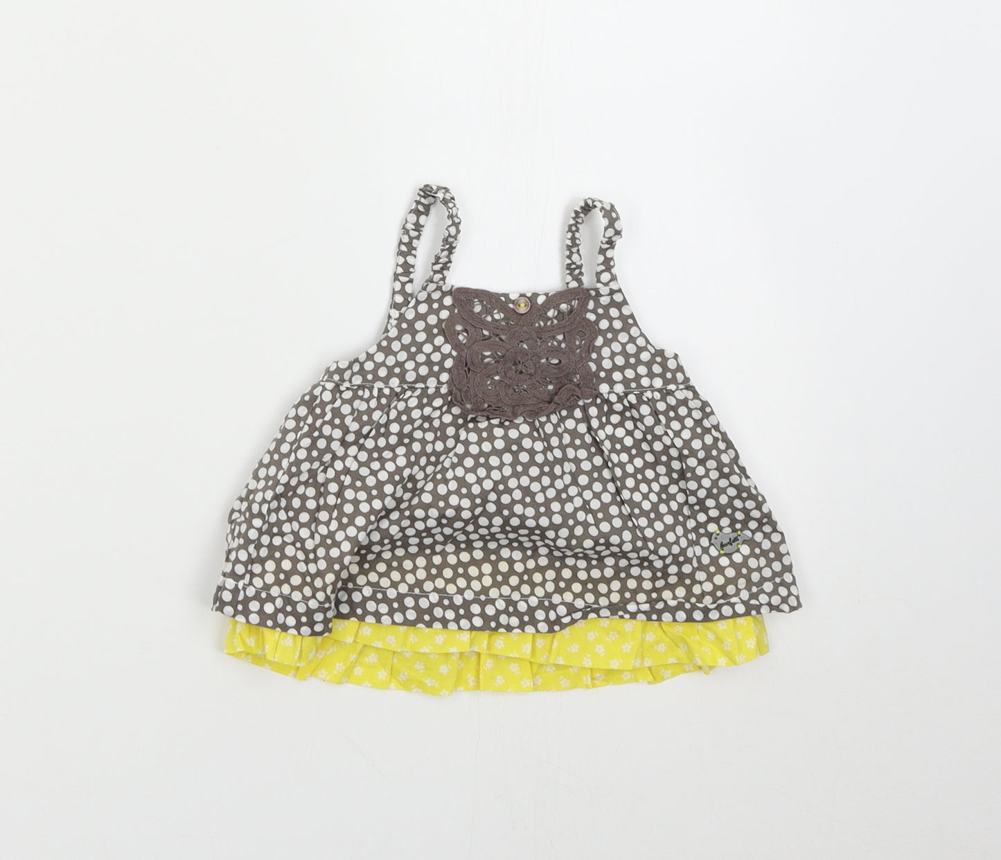 Confetti Baby Brown Polka Dot  Shift  Size 6-9 Months