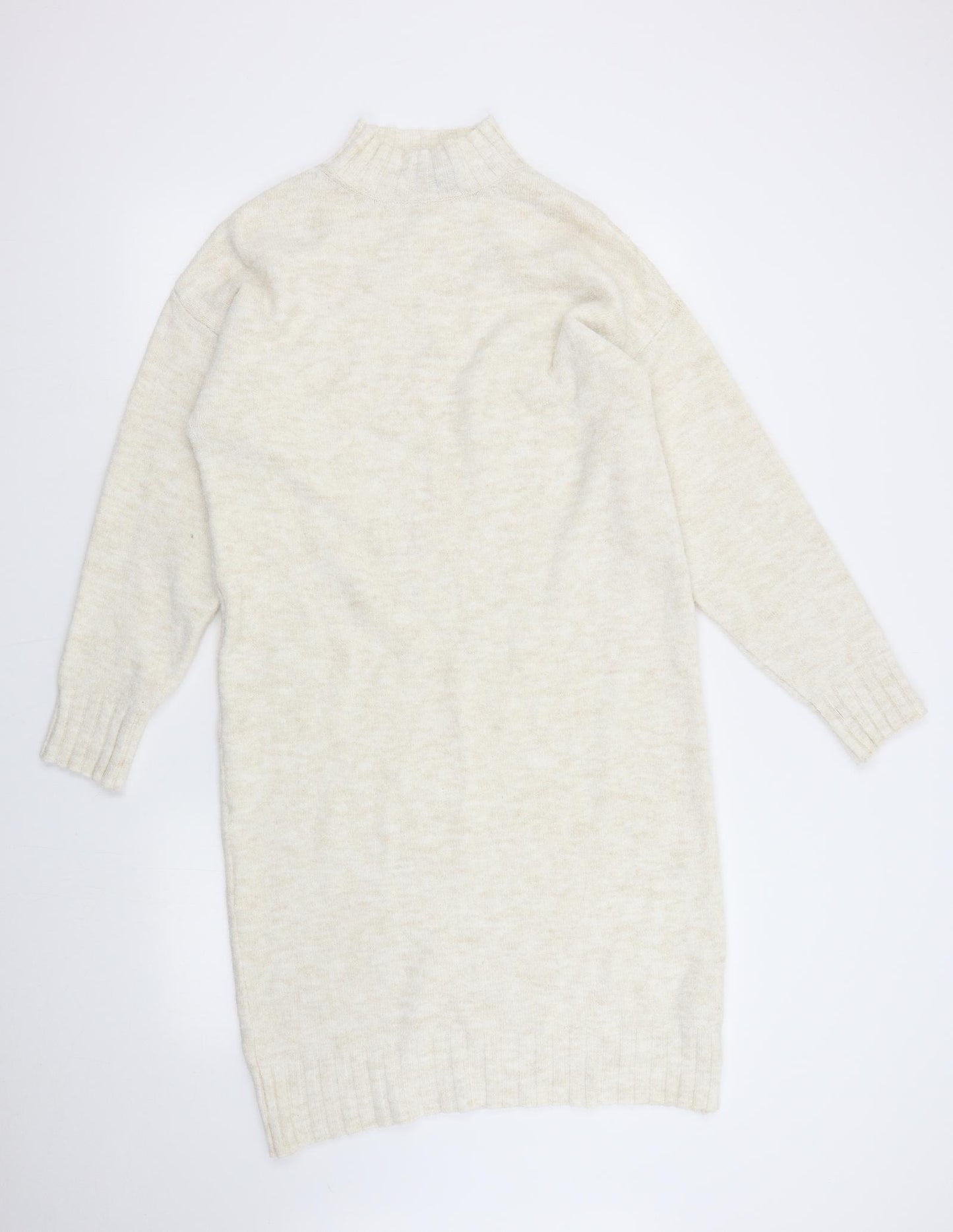New Look Womens Beige  Knit Jumper Dress  Size S
