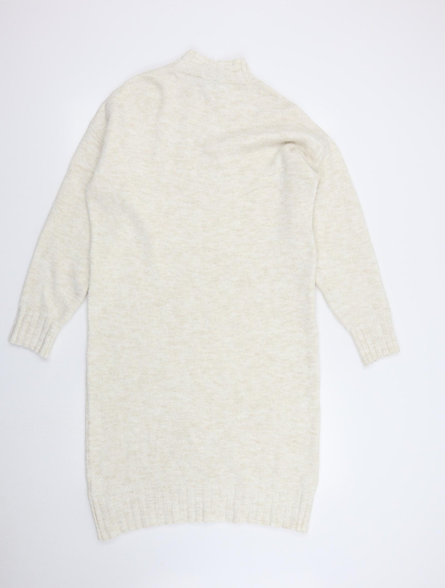 New Look Womens Beige  Knit Jumper Dress  Size S