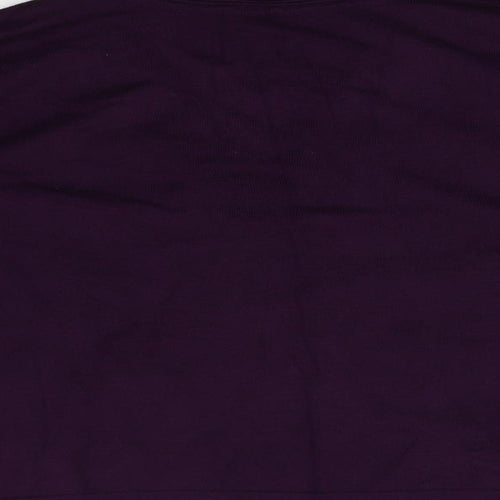 BM Collection Womens Purple  Knit Cardigan Jumper Size XL