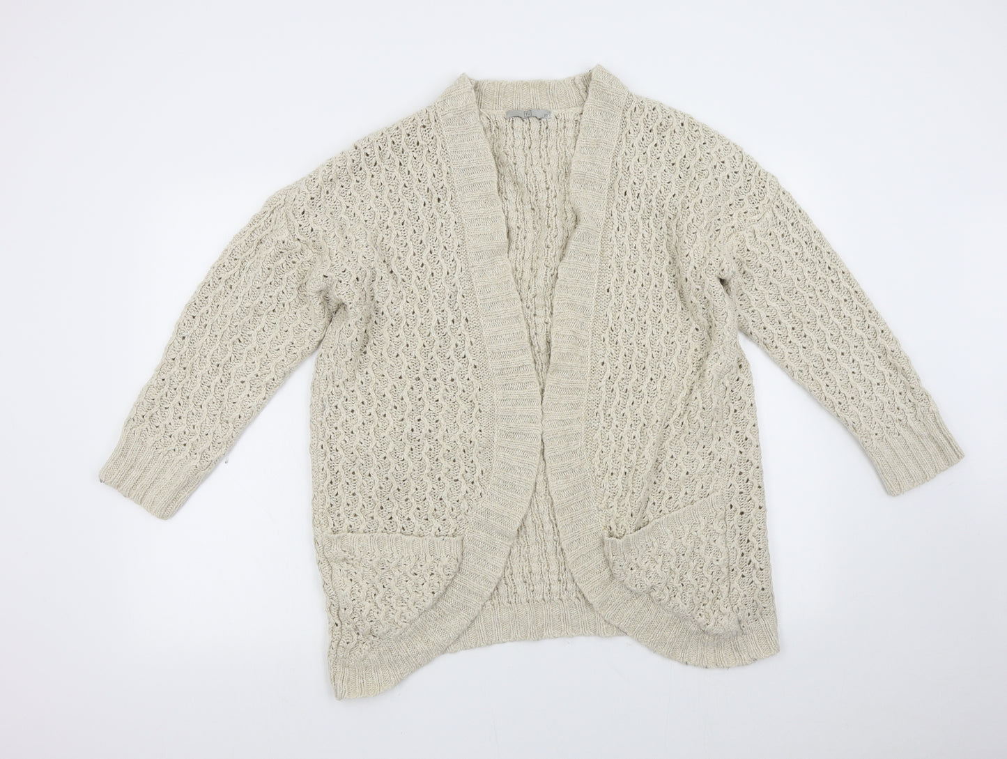 TU Womens Beige  Knit Cardigan Jumper Size 20