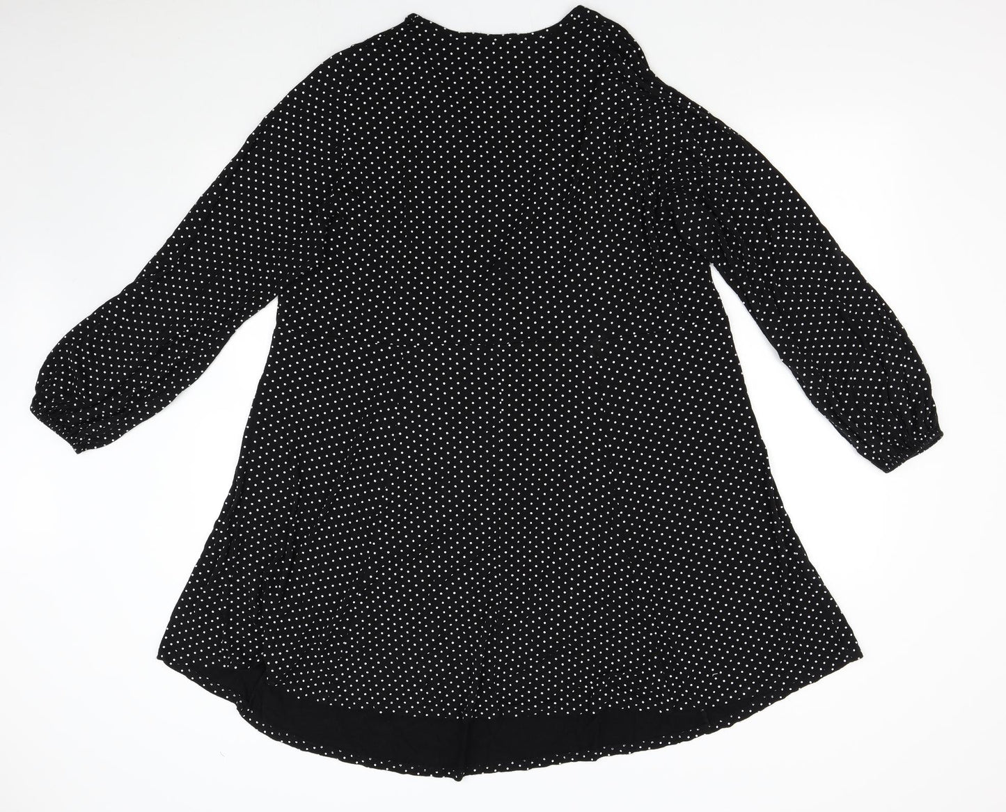 Yours Womens Black Polka Dot  T-Shirt Dress  Size 22