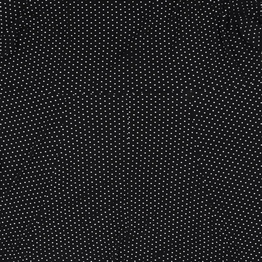 Yours Womens Black Polka Dot  T-Shirt Dress  Size 22