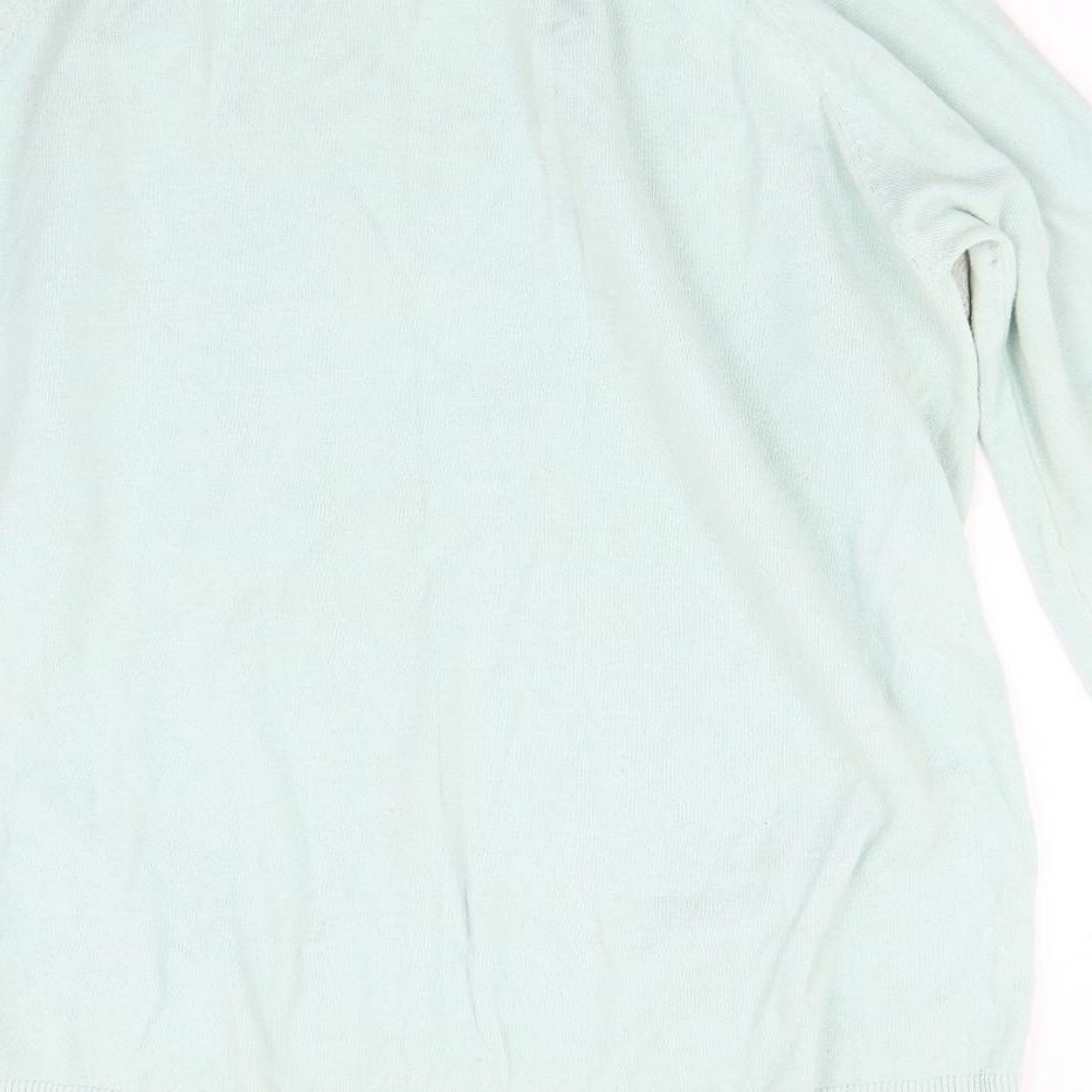 Oasis Womens Green Animal Print Knit Pullover Jumper Size L