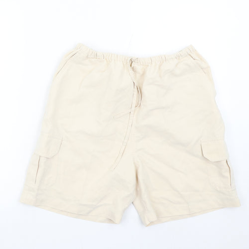 Isabelle Womens Beige   Cargo Shorts Size 14