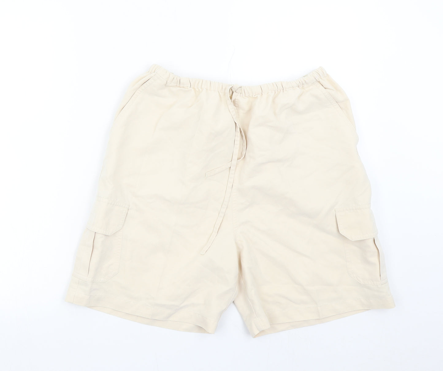 Isabelle Womens Beige   Cargo Shorts Size 14