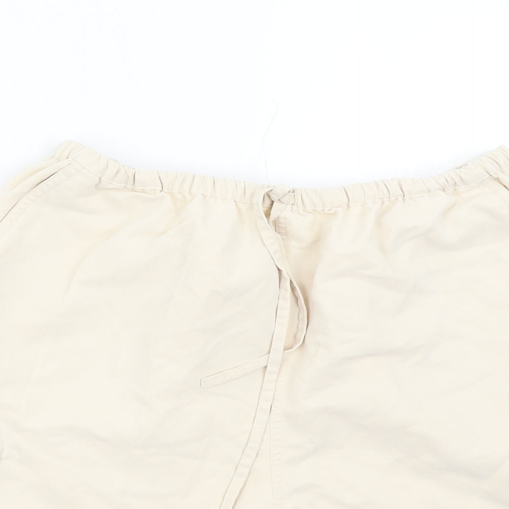 Isabelle Womens Beige   Cargo Shorts Size 14