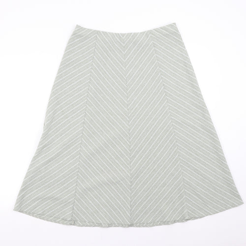 Sarah Hamilton Womens Green   A-Line Skirt Size 14