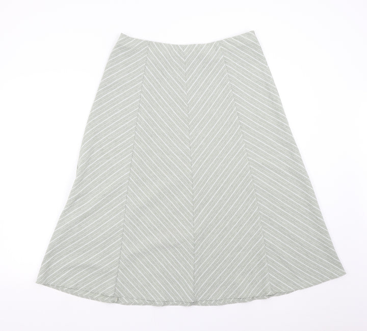 Sarah Hamilton Womens Green A-Line Skirt Size 14