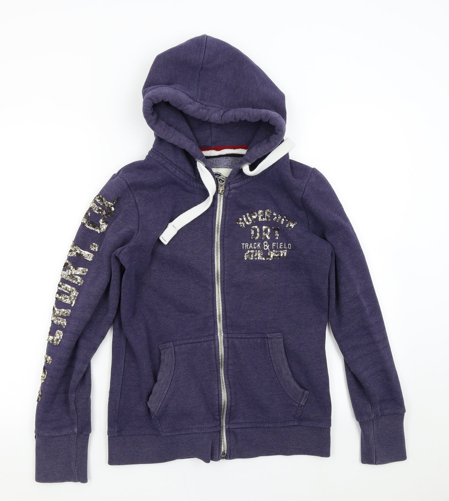 Superdry Womens Blue   Full Zip Hoodie Size M