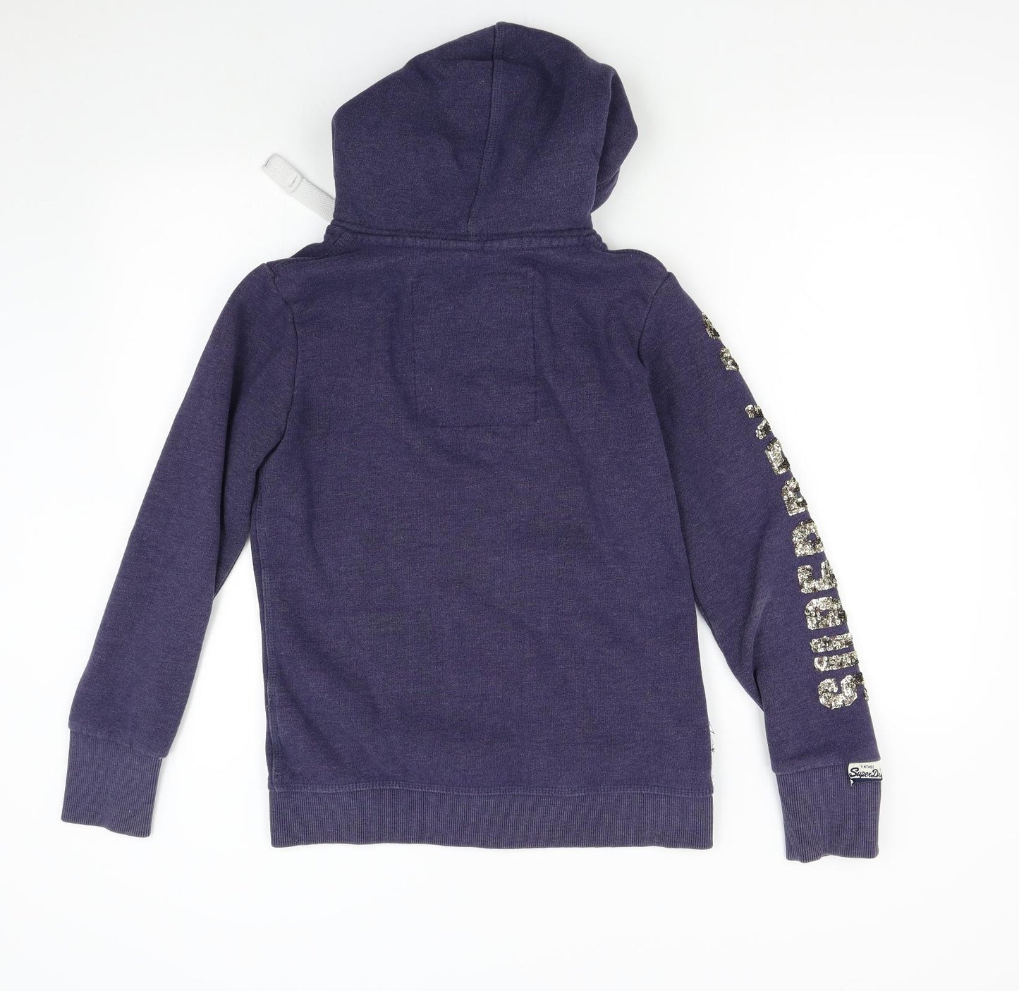 Superdry Womens Blue   Full Zip Hoodie Size M