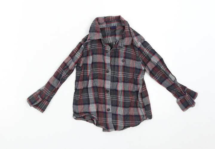 Baby Gap Boys Grey Check Basic Button-Up Size 3 Years