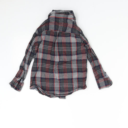 Baby Gap Boys Grey Check  Basic Button-Up Size 3 Years