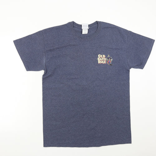 Old Guys Rule Mens Blue    T-Shirt Size L