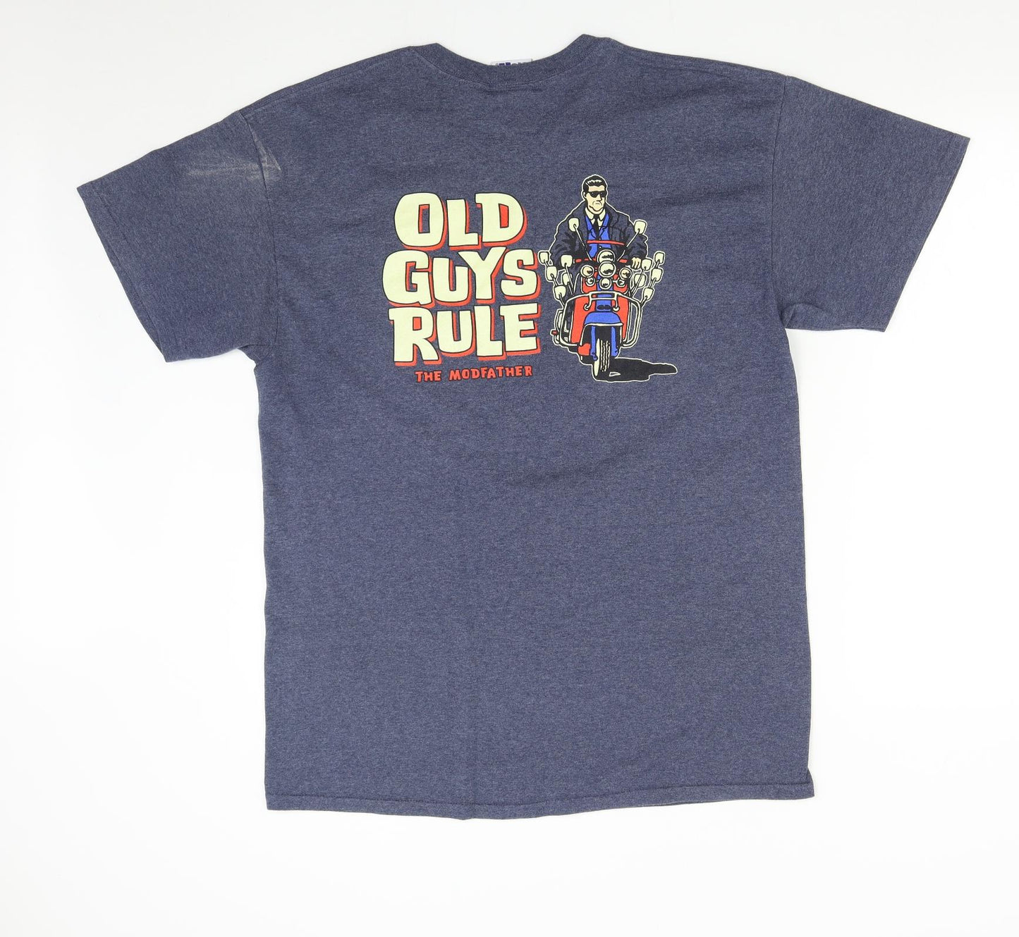 Old Guys Rule Mens Blue    T-Shirt Size L
