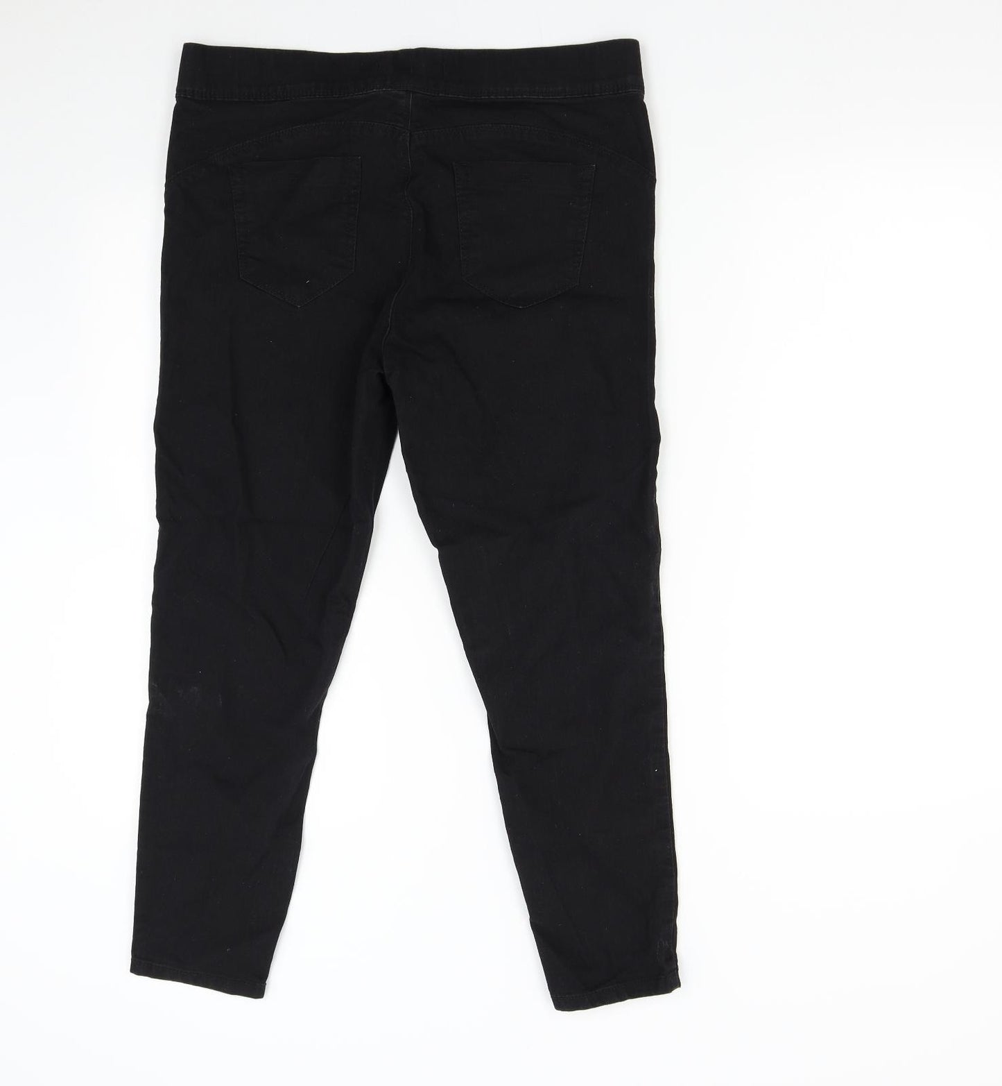 Primark Womens Black  Denim Capri Jeans Size 14 L24 in
