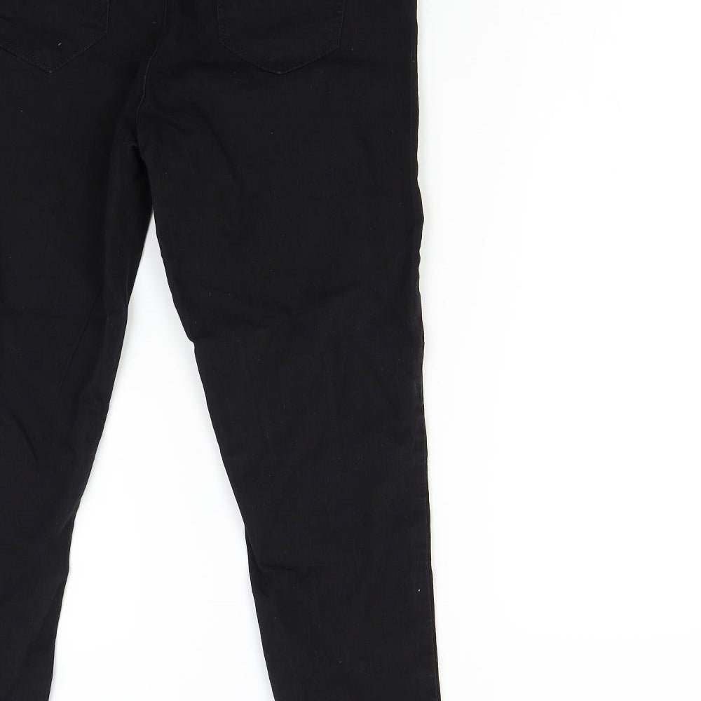 Primark Womens Black  Denim Capri Jeans Size 14 L24 in