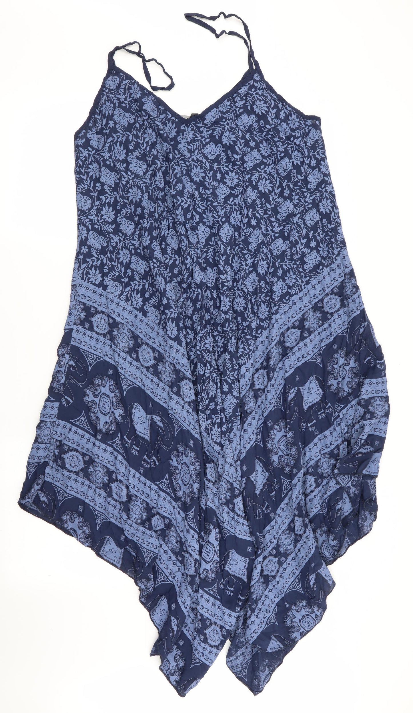Cerulean Womens Blue Floral  Tank Dress