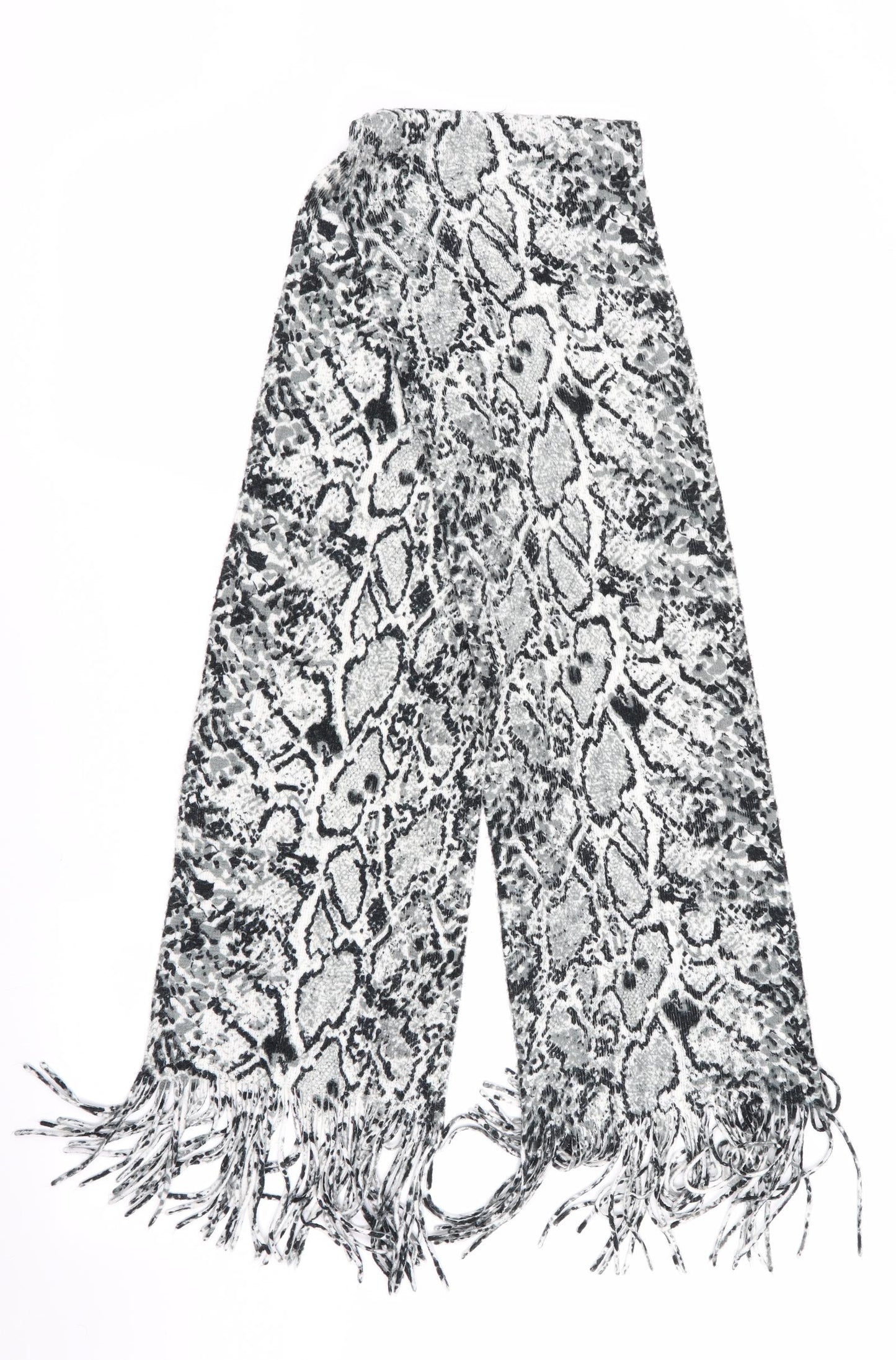 Preworn Unisex Black Animal Print   Scarf