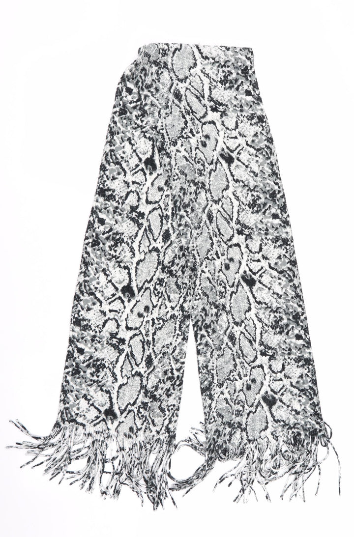 Preworn Unisex Black Animal Print   Scarf