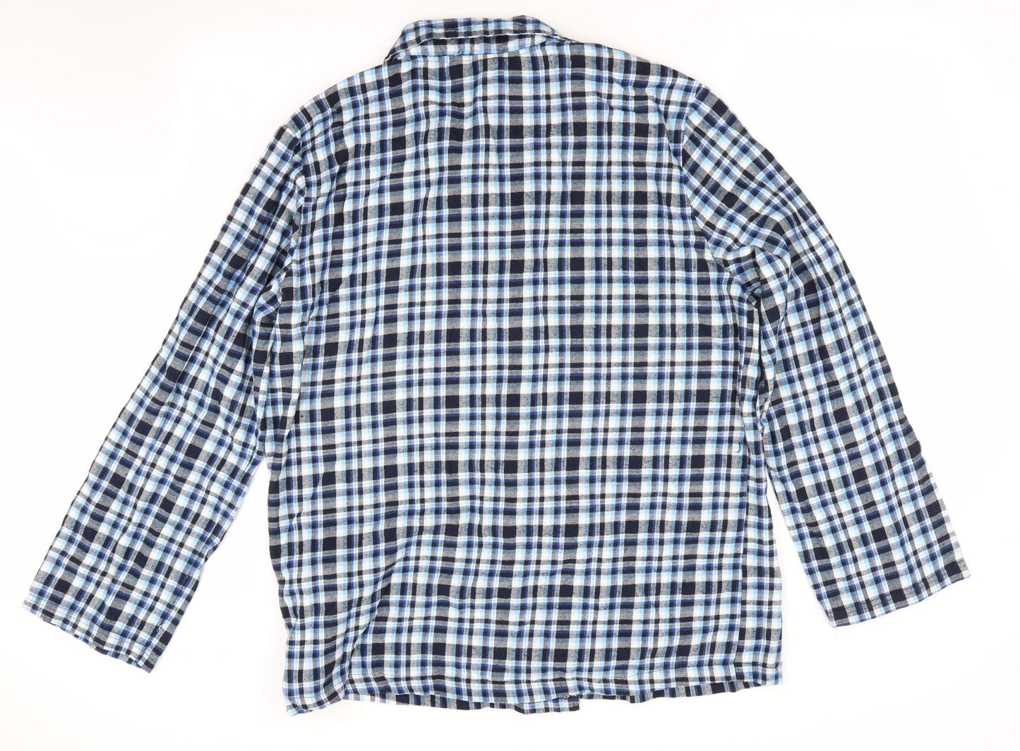 Livergy Mens Blue Check   Pyjama Top Size L