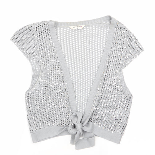 Select Womens Grey   Cardigan Jumper Size 16  - Waistcoat Style