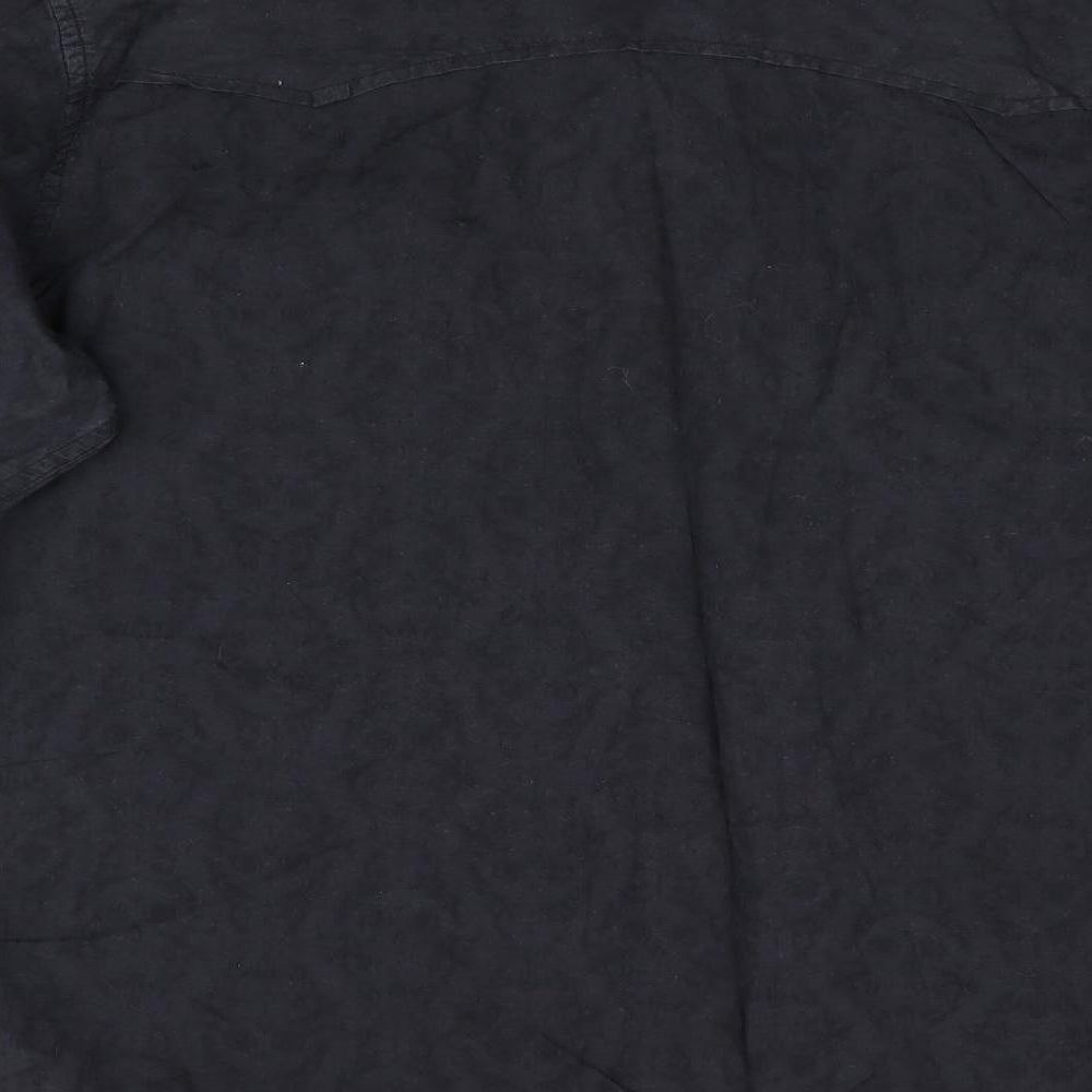 RIP CURL Mens Black Animal Print   Button-Up