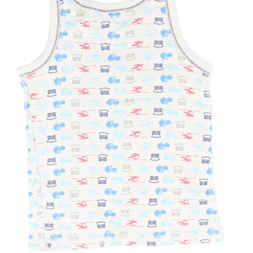 Marks and Spencer Boys Blue   Basic Tank Size 3-4 Years  - Fireman Sam