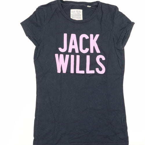 Jack Wills Womens Blue   Basic T-Shirt Size 8