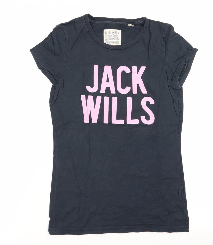 Jack Wills Womens Blue Basic T-Shirt Size 8