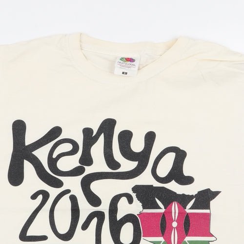 Fruit of the Loom Womens Ivory   Basic T-Shirt Size S  - Kenya 2016