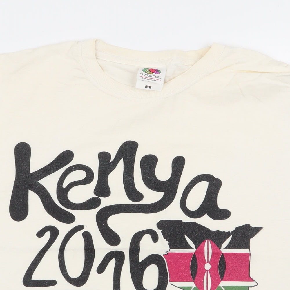 Fruit of the Loom Womens Ivory   Basic T-Shirt Size S  - Kenya 2016