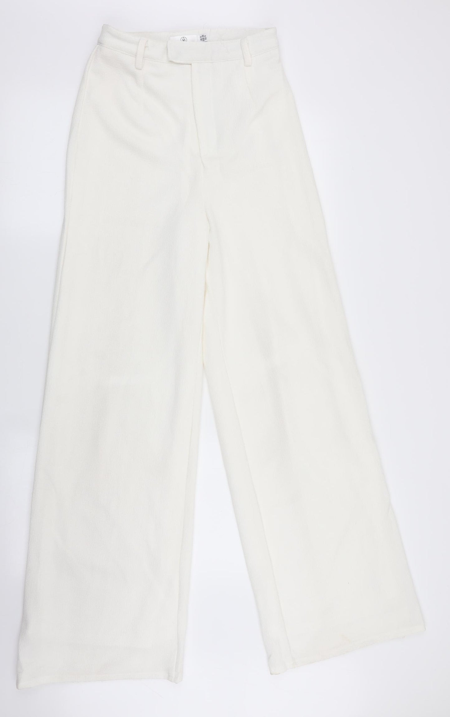 Missguided Womens Ivory   Dress Pants Trousers Size 8 L32 in - Crepe feel fabric