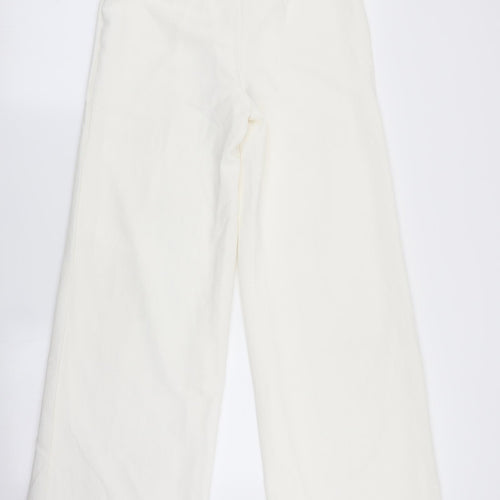 Missguided Womens Ivory   Dress Pants Trousers Size 8 L32 in - Crepe feel fabric