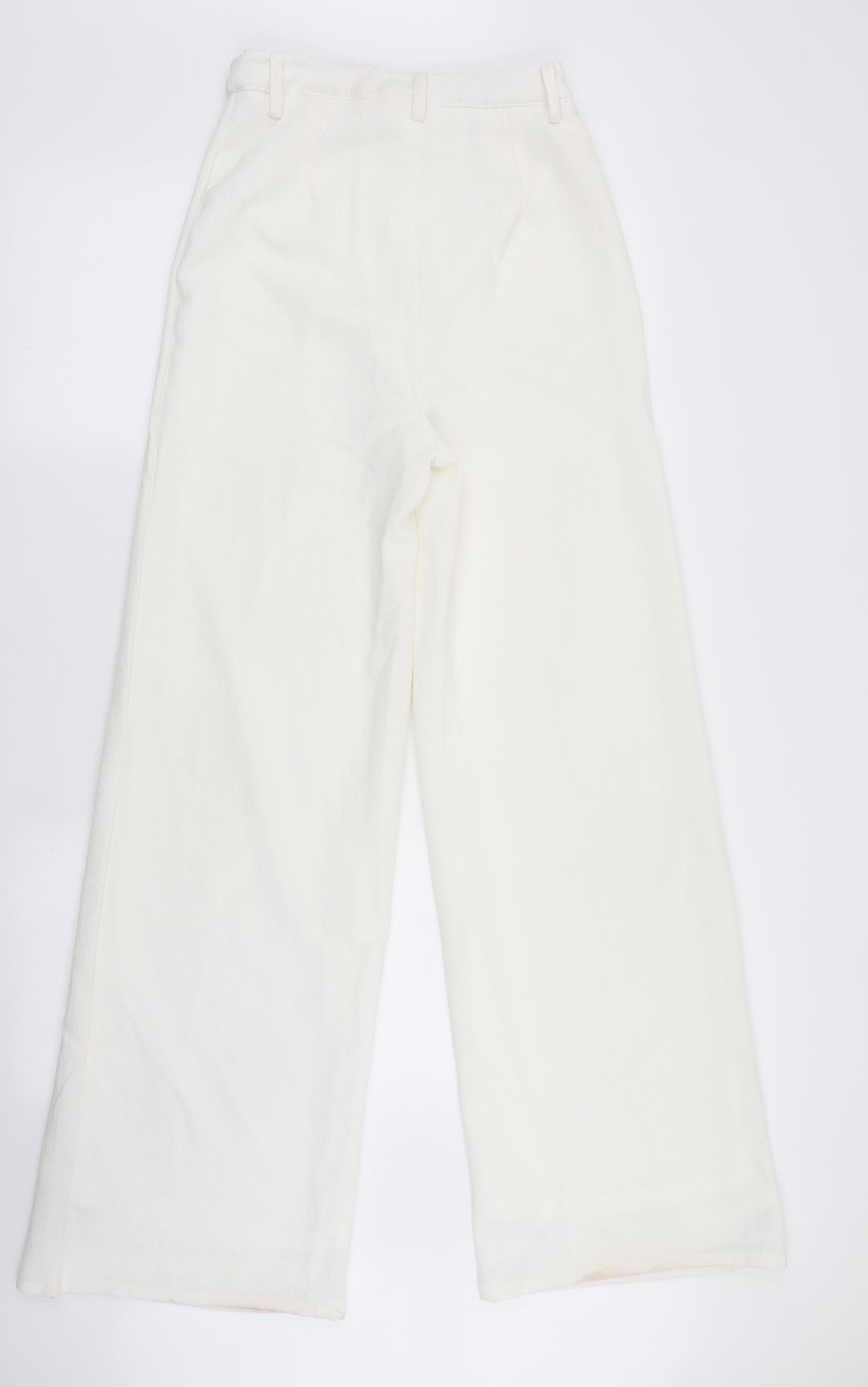 Missguided Womens Ivory   Dress Pants Trousers Size 8 L32 in - Crepe feel fabric