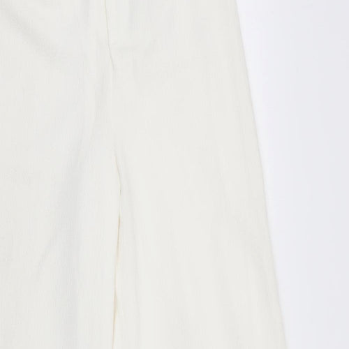 Missguided Womens Ivory   Dress Pants Trousers Size 8 L32 in - Crepe feel fabric