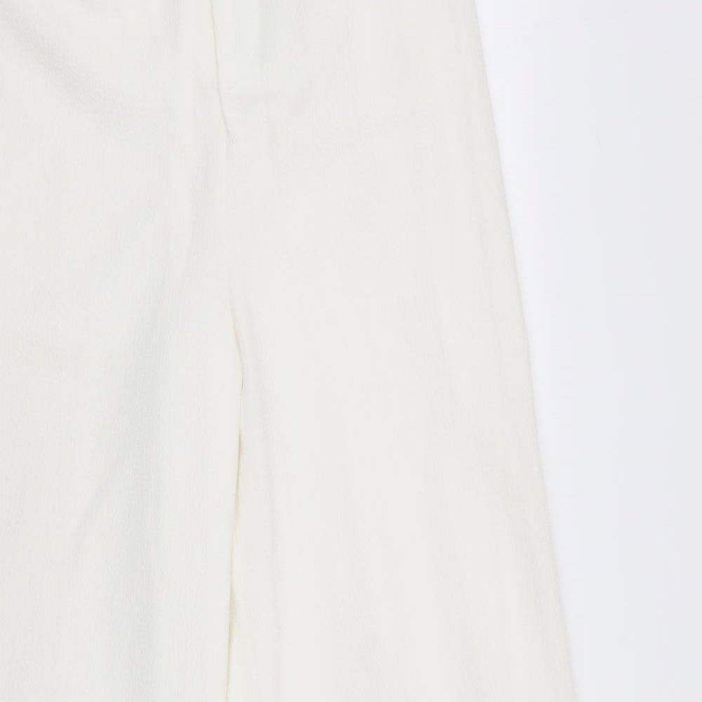 Missguided Womens Ivory   Dress Pants Trousers Size 8 L32 in - Crepe feel fabric