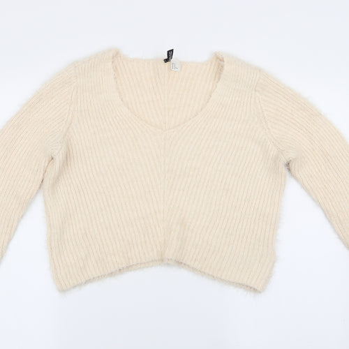 Divided Womens Ivory   Pullover Jumper Size 10