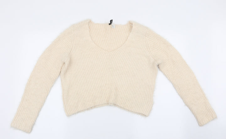 Divided Womens Ivory   Pullover Jumper Size 10