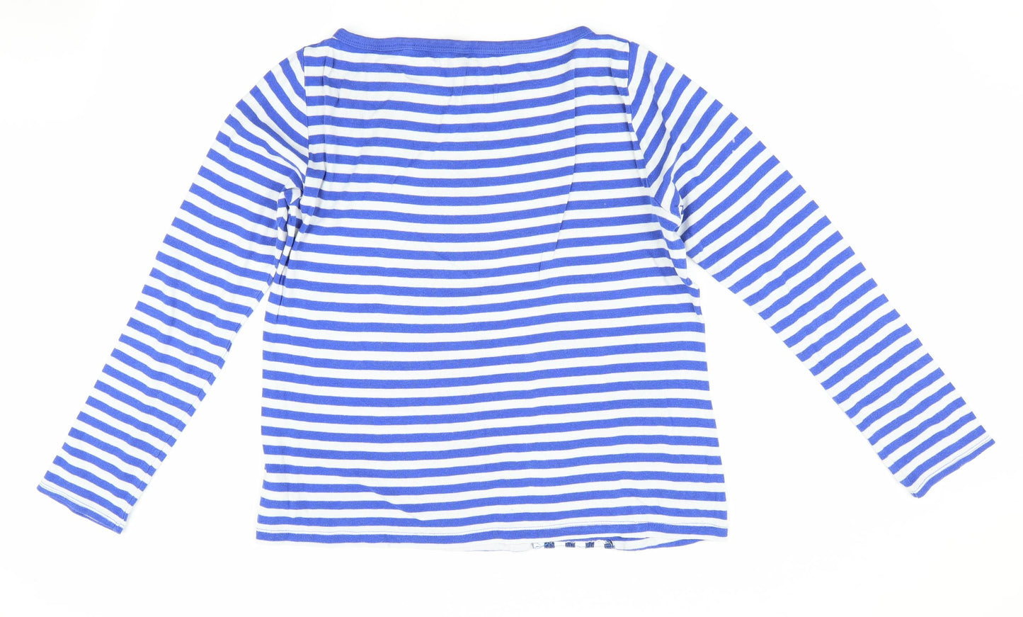 NEXT Womens Blue Striped  Basic T-Shirt Size 14