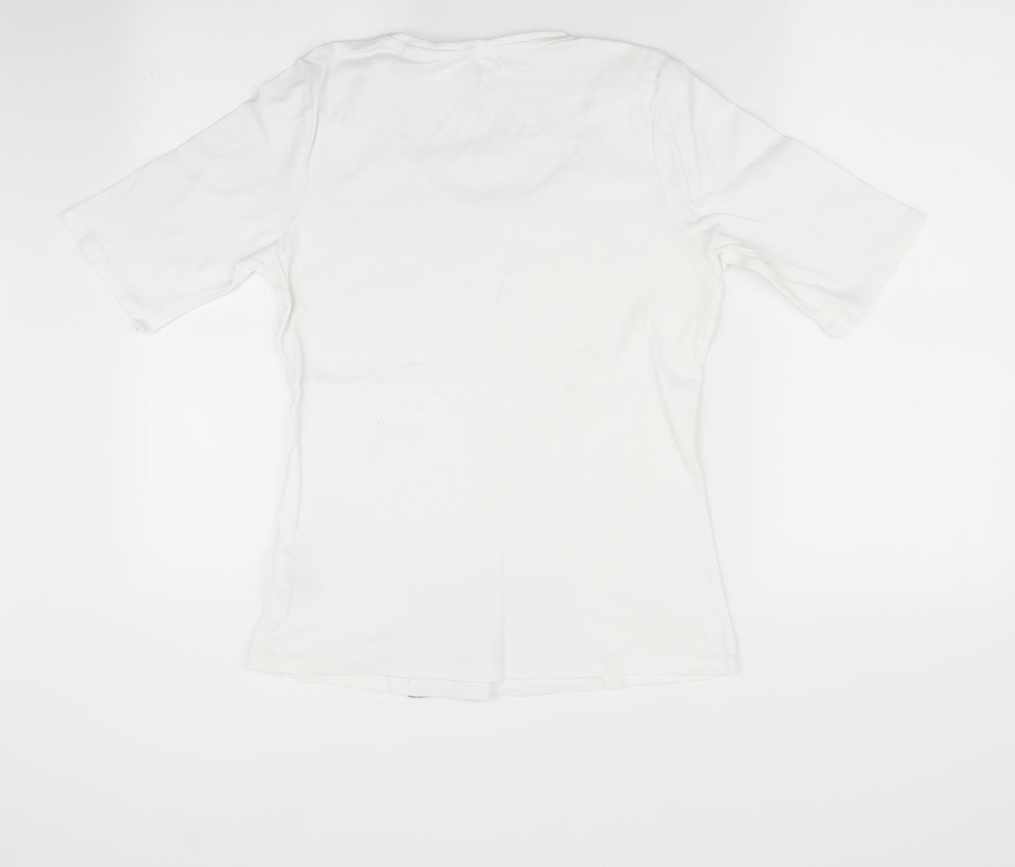Marks and Spencer Womens White   Basic T-Shirt Size 14
