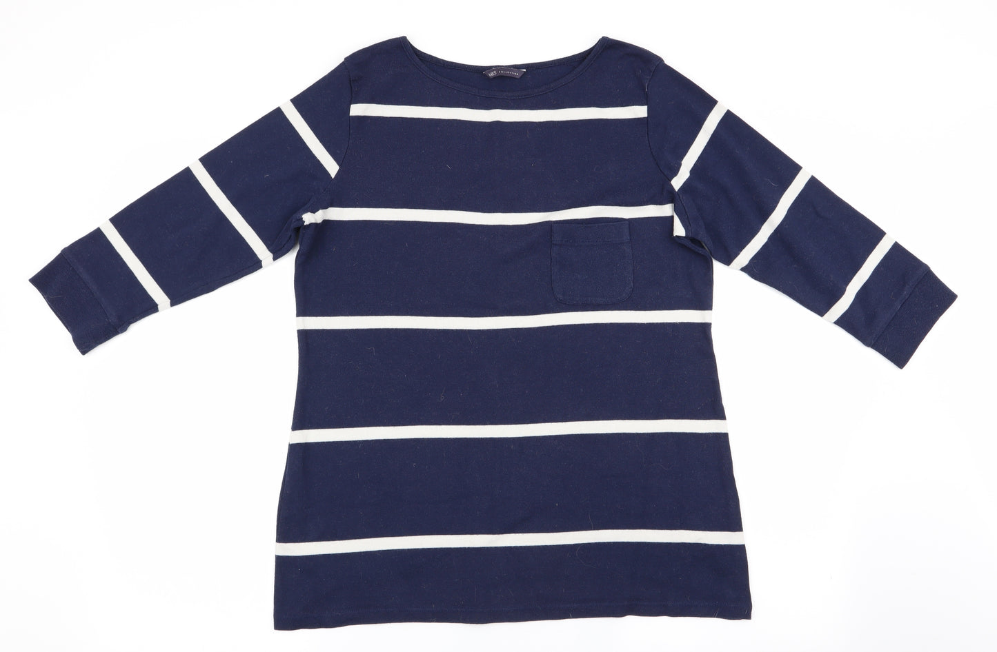 Marks and Spencer Womens Blue Striped  Tunic Blouse Size 16