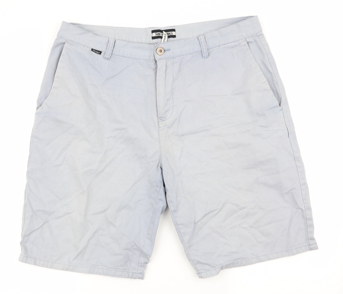 Taint Originals Mens Grey   Chino Shorts Size 38 in