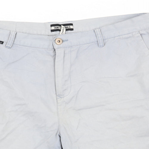 Taint Originals Mens Grey   Chino Shorts Size 38 in