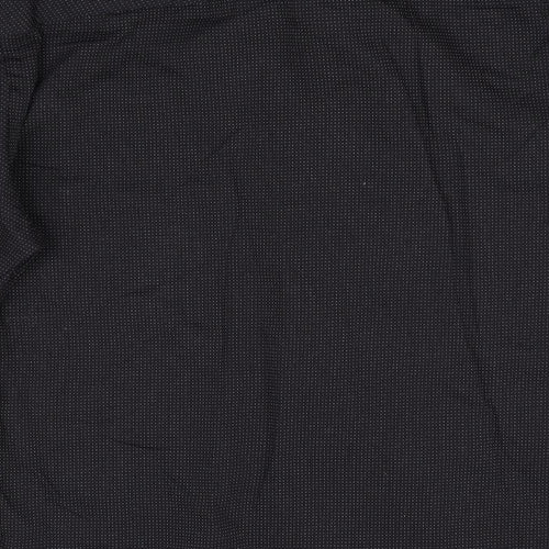 Trait Mens Black Polka Dot   Button-Up Size M