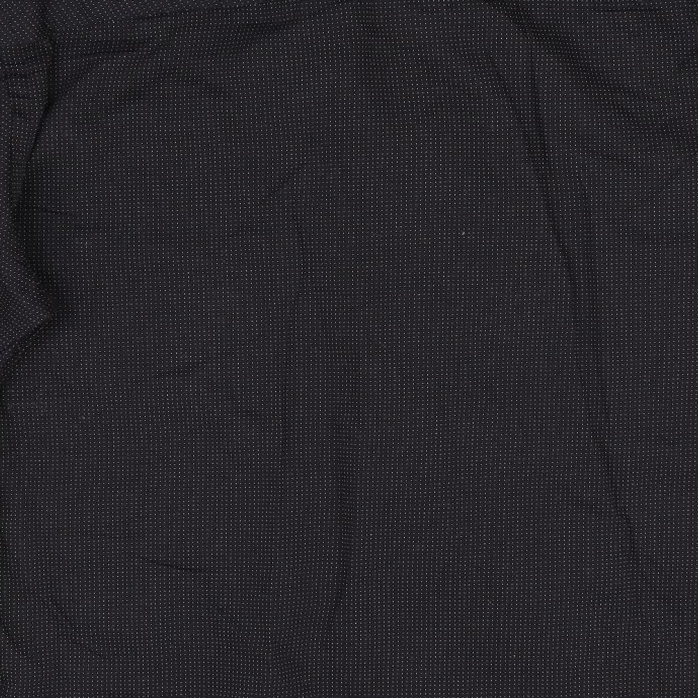 Trait Mens Black Polka Dot   Button-Up Size M