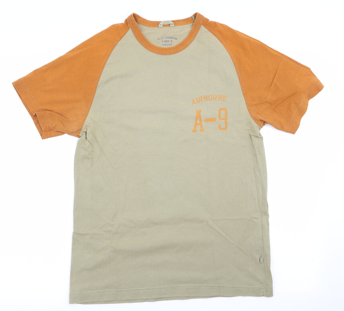 Blue Harbour Mens Green Colourblock   T-Shirt Size S  - Airborne A9
