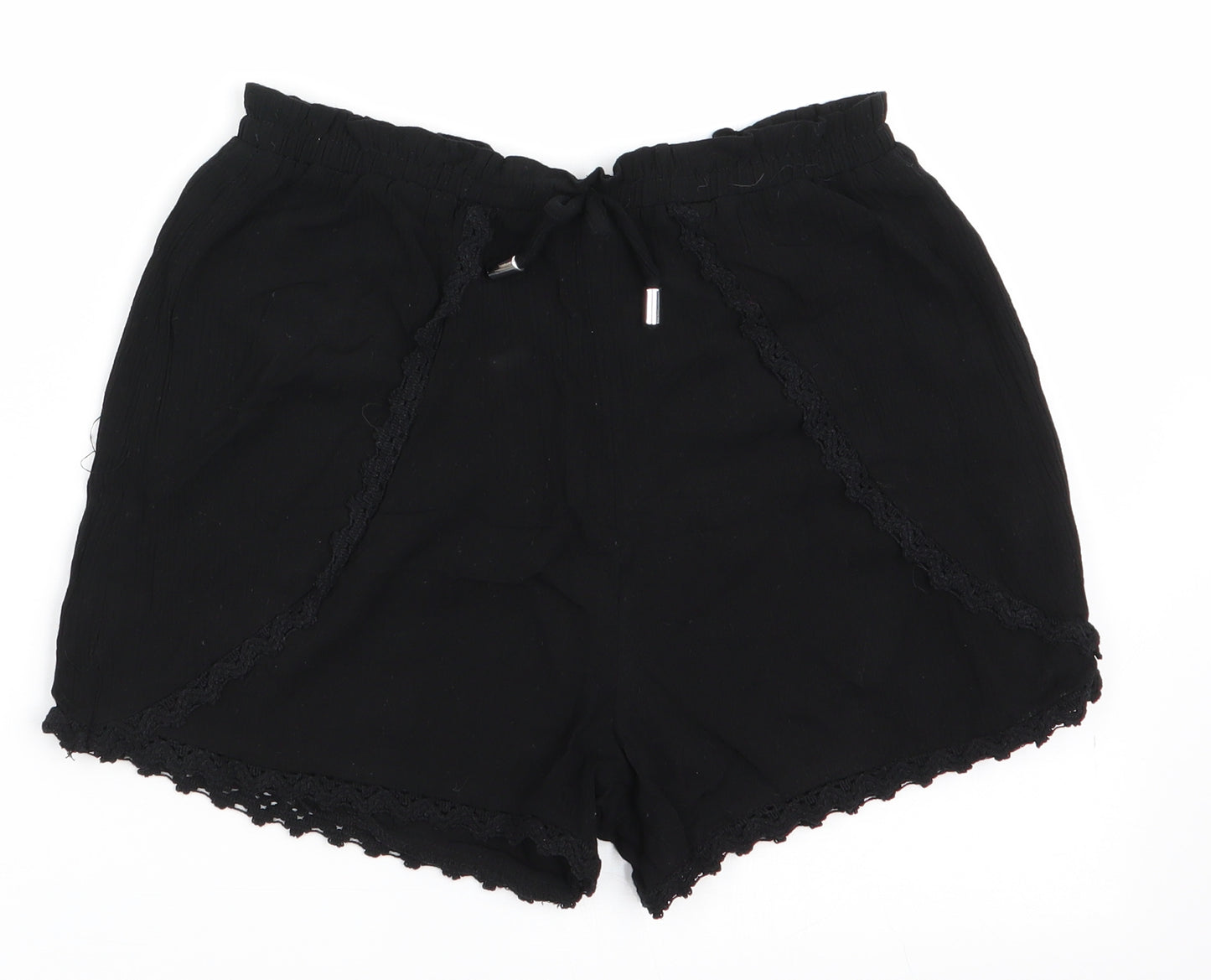 Primark Girls Black   Paperbag Shorts Size 10-11 Years