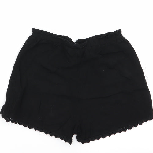 Primark Girls Black   Paperbag Shorts Size 10-11 Years